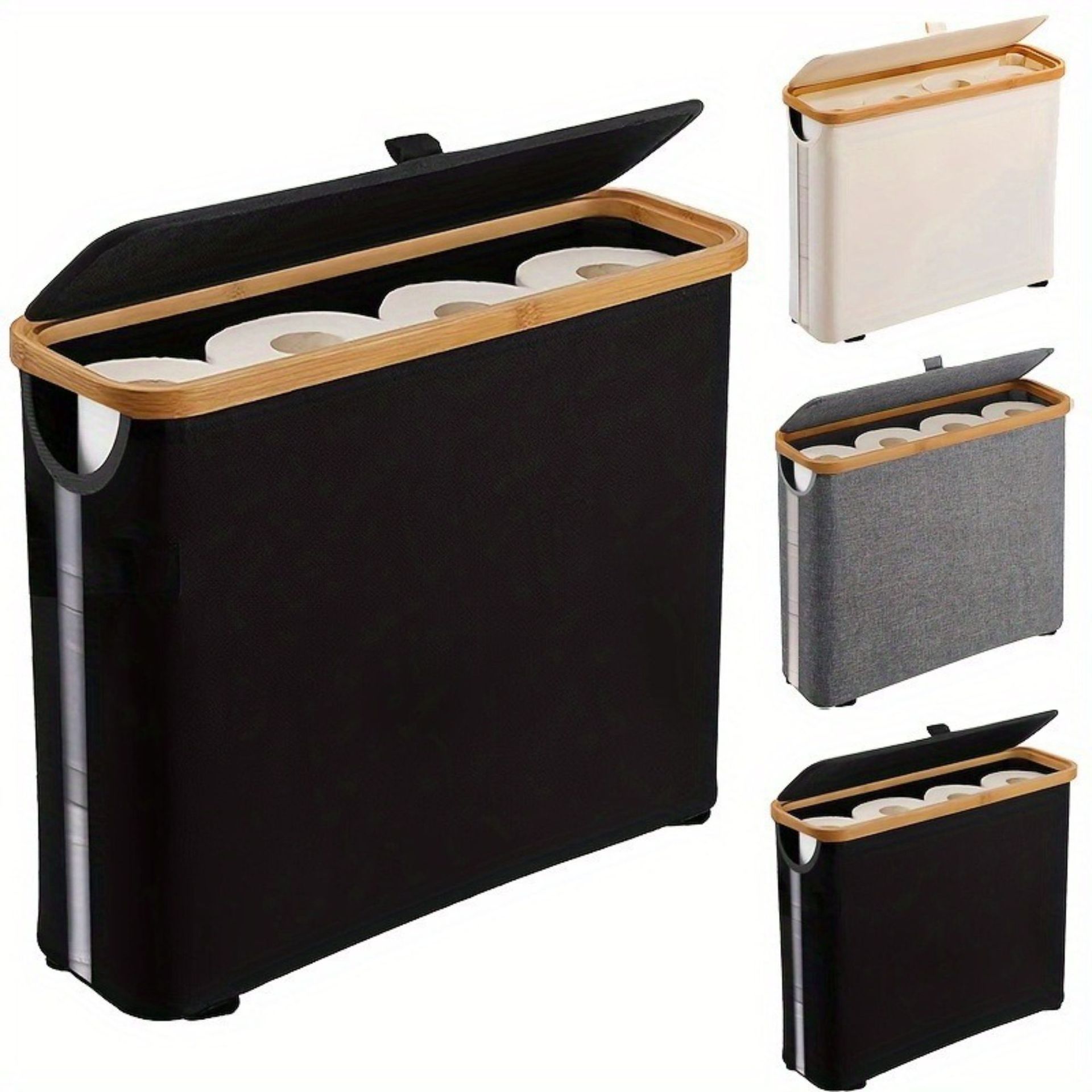 Toilet Paper Holder - Foldable Toilet Paper Holder with Lid