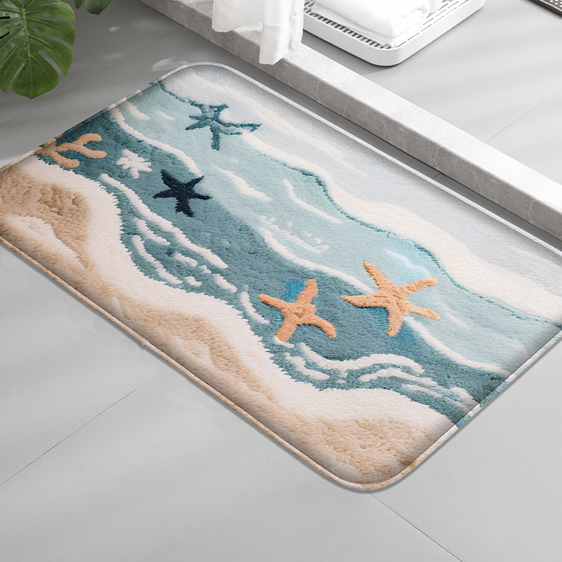Zara Home Bathroom Mat - Sea star printed floor mat, bathtub
