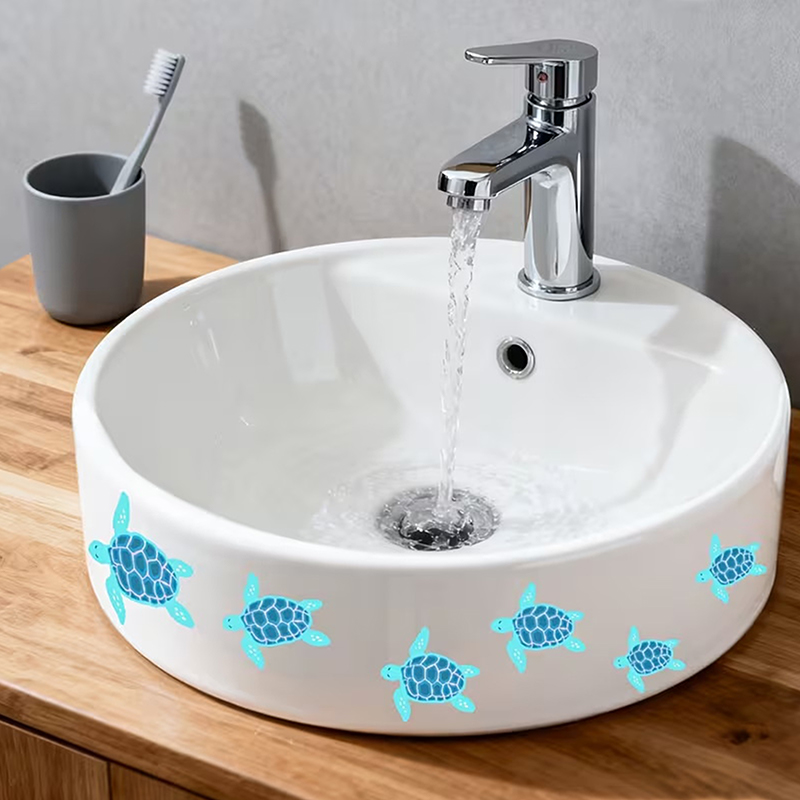 Jet Home Bathroom - 1PC Glow-in-the-Dark Turtle Bathroom Stickers Self-adhesive
