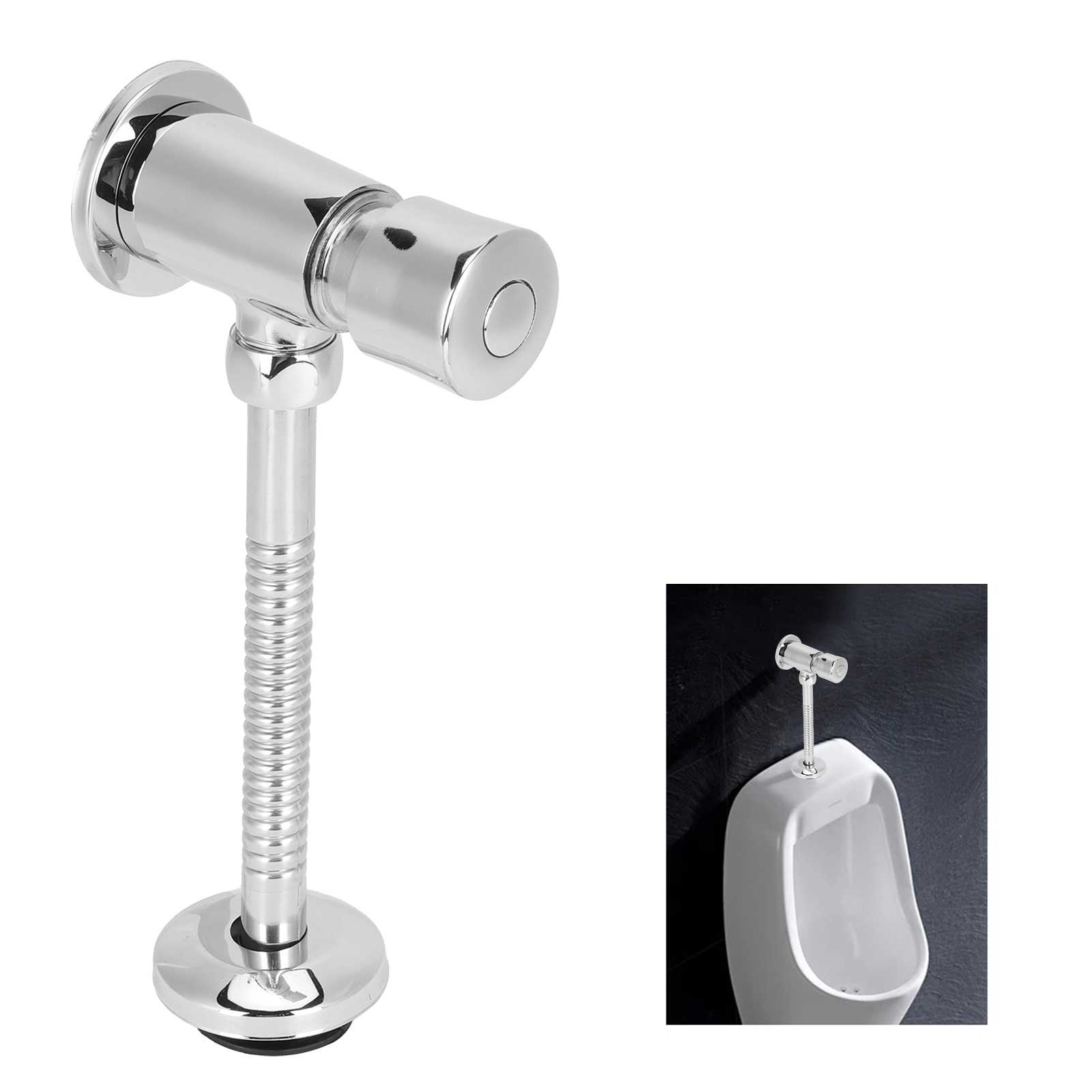 Home Bathroom With Urinal - Multifunction Urinal Flush Valve Hand Pressing