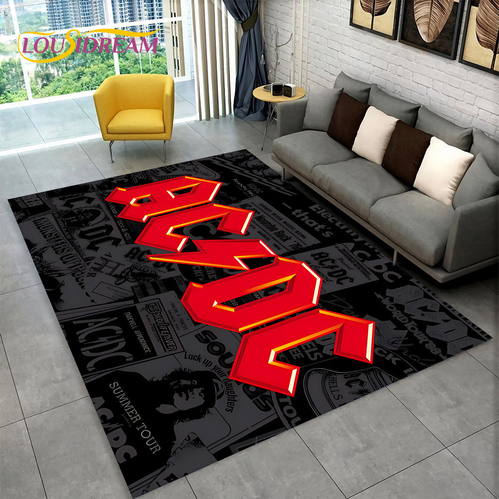 Home Bathroom Carpet - AC/DC Rock Band Area Rug Large,Carpet