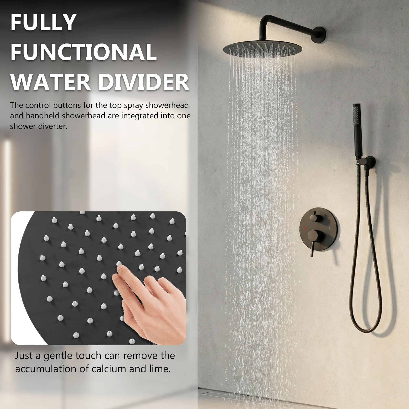 Home For Bathroom - Ceiling Rainfall Shower Head System with
