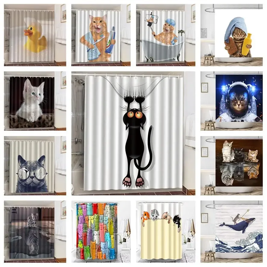 Shower Curtain Liner - Funny Shower Curtains Bathroom Curtain With