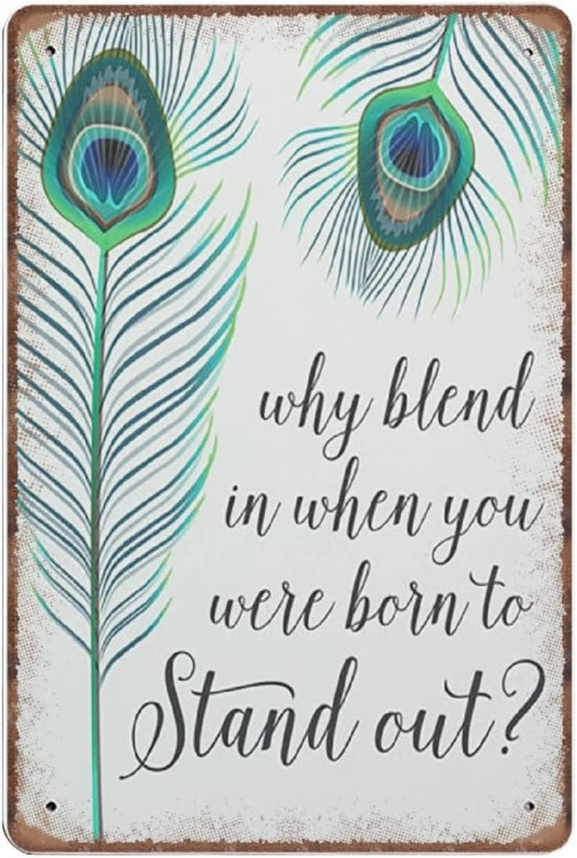 Vintage Metal Tin Sign Peacock - đánh giá và giá Home Bathroom Quotes