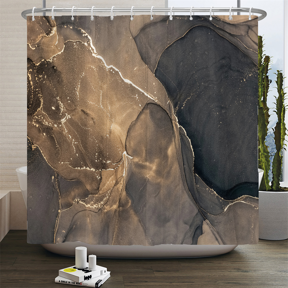 unframed Gradient Marble Ink T - đánh giá và giá Shower Curtain Liner