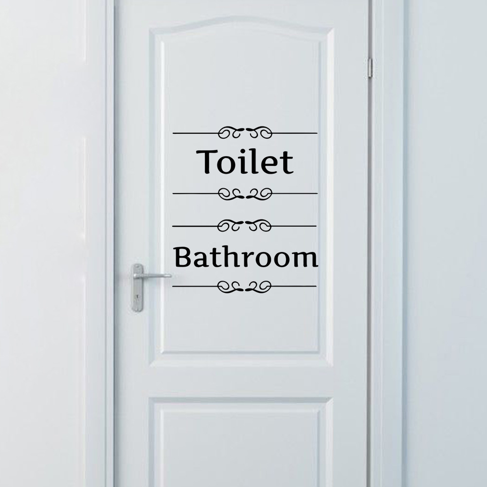 Toilet bathroom Sign Wall Deca - đánh giá và giá Home Bathroom Quotes
