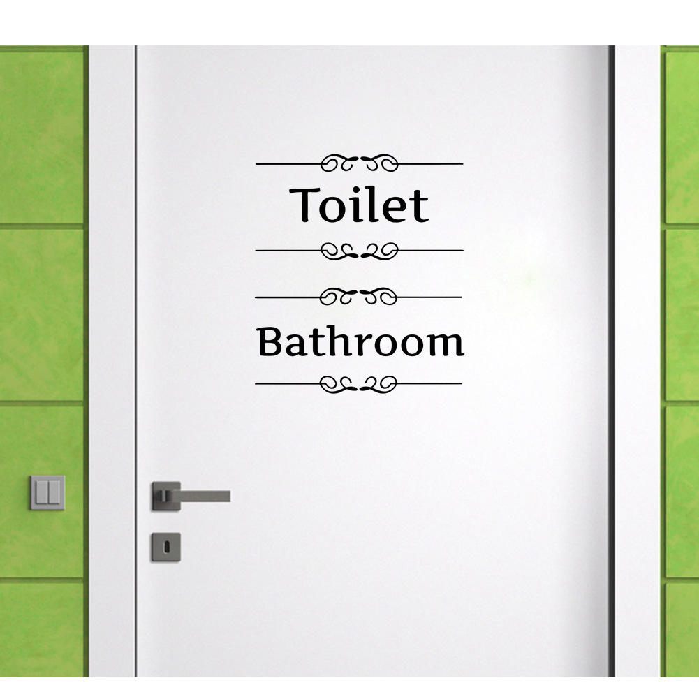 Toilet bathroom Sign Wall Deca - đánh giá và giá Home Bathroom Quotes