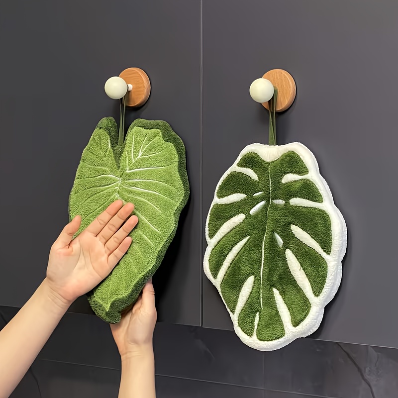 Leaf Design Hand Towel Absorbe - đánh giá và giá Home Bathroom Design