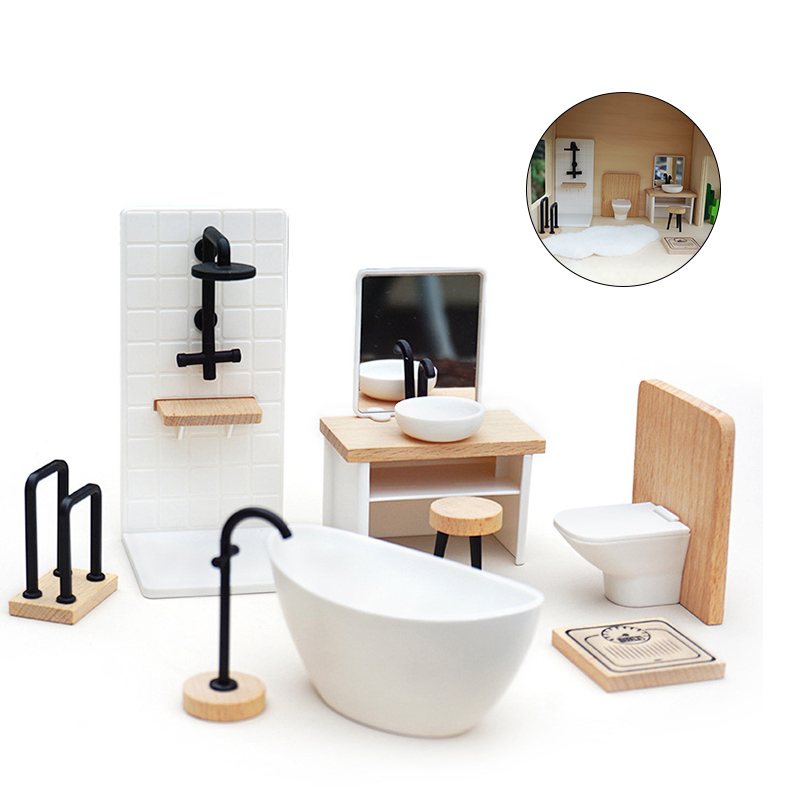 1/12 Dollhouse Simulation Wash - đánh giá và giá Home Bathroom Furniture