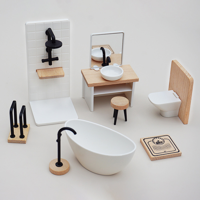 1/12 Dollhouse Simulation Wash - đánh giá và giá Home Bathroom Furniture