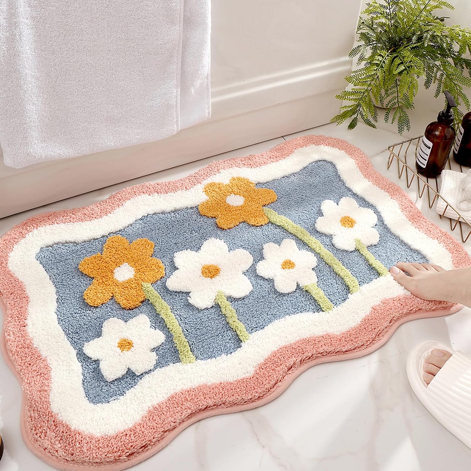 Bath Mat Non Slip Soft Faux Wo - đánh giá và giá Zara Home Bathroom Mat