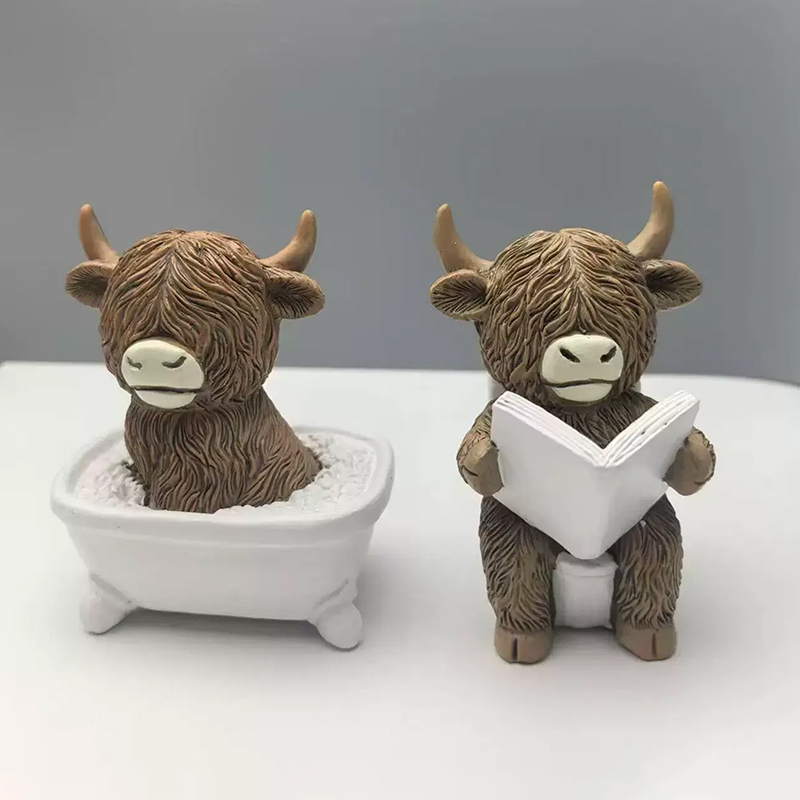 Cute Scottish Highland Cow Res - đánh giá và giá Jet Home Bathroom