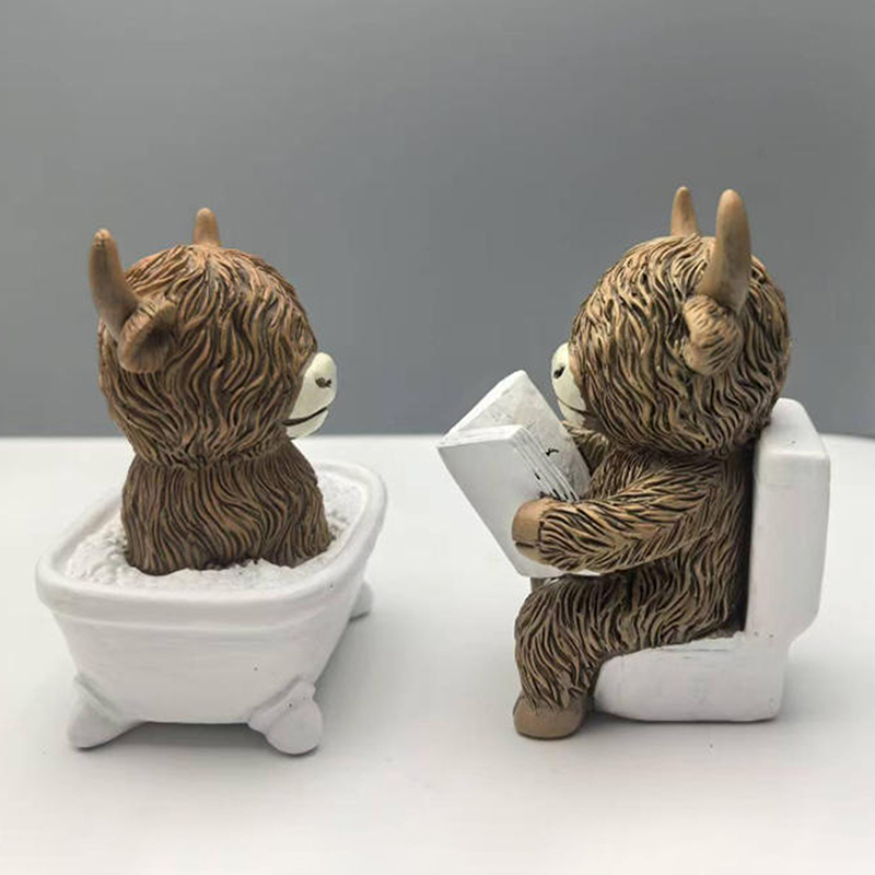 Cute Scottish Highland Cow Res - đánh giá và giá Jet Home Bathroom