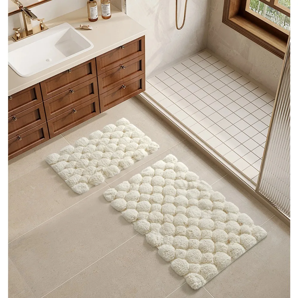 Ivory 2-Piece Cotton Bath Rug  - đánh giá và giá Zara Home Bathroom Mat
