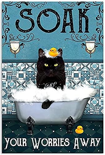 Funny Cat Bathroom Quote Metal - đánh giá và giá Home Bathroom Quotes
