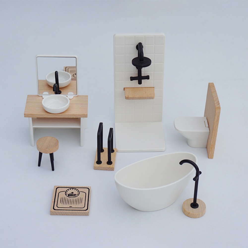 1:12 Dollhouse Simulation Bath - đánh giá và giá Home Bathroom Furniture