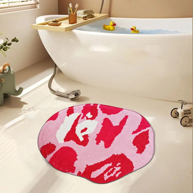 VIKAMA Pink Irregular Bathroom - đánh giá và giá Zara Home Bathroom Mat
