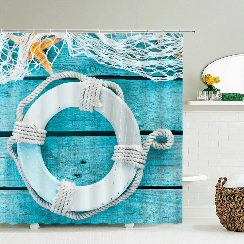 Seascape Beach Shower Curtains - đánh giá và giá Shower Curtain Liner