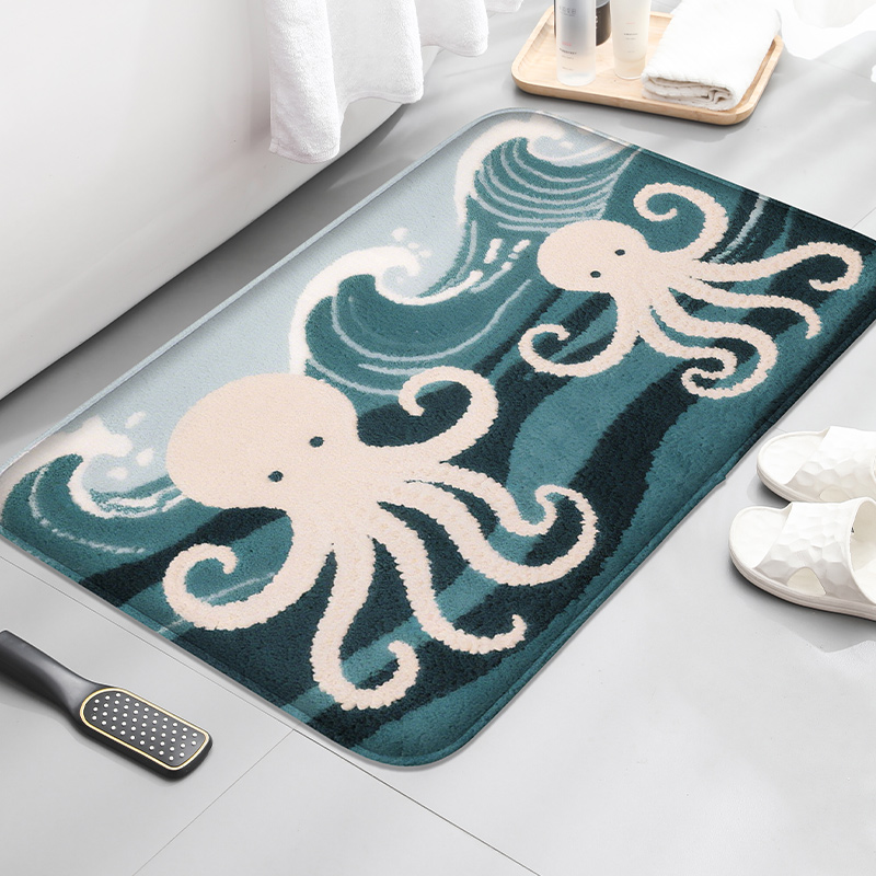 Sea star printed floor mat, ba - đánh giá và giá Zara Home Bathroom Mat