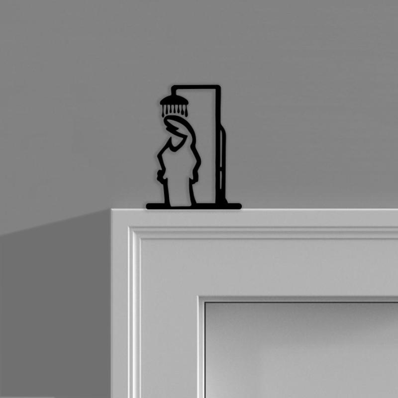 New Black Shower Figure Wall D - đánh giá và giá Jet Home Bathroom