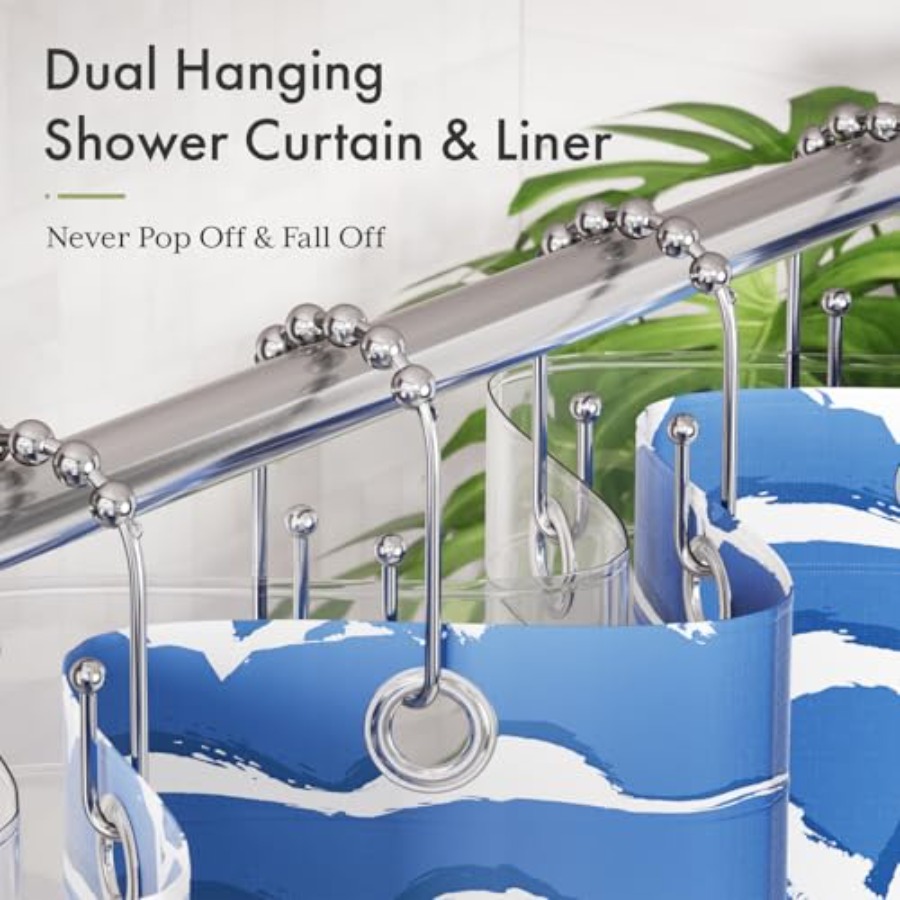 Shower Curtain Hooks Metal Sho - đánh giá và giá Shower Curtain Liner