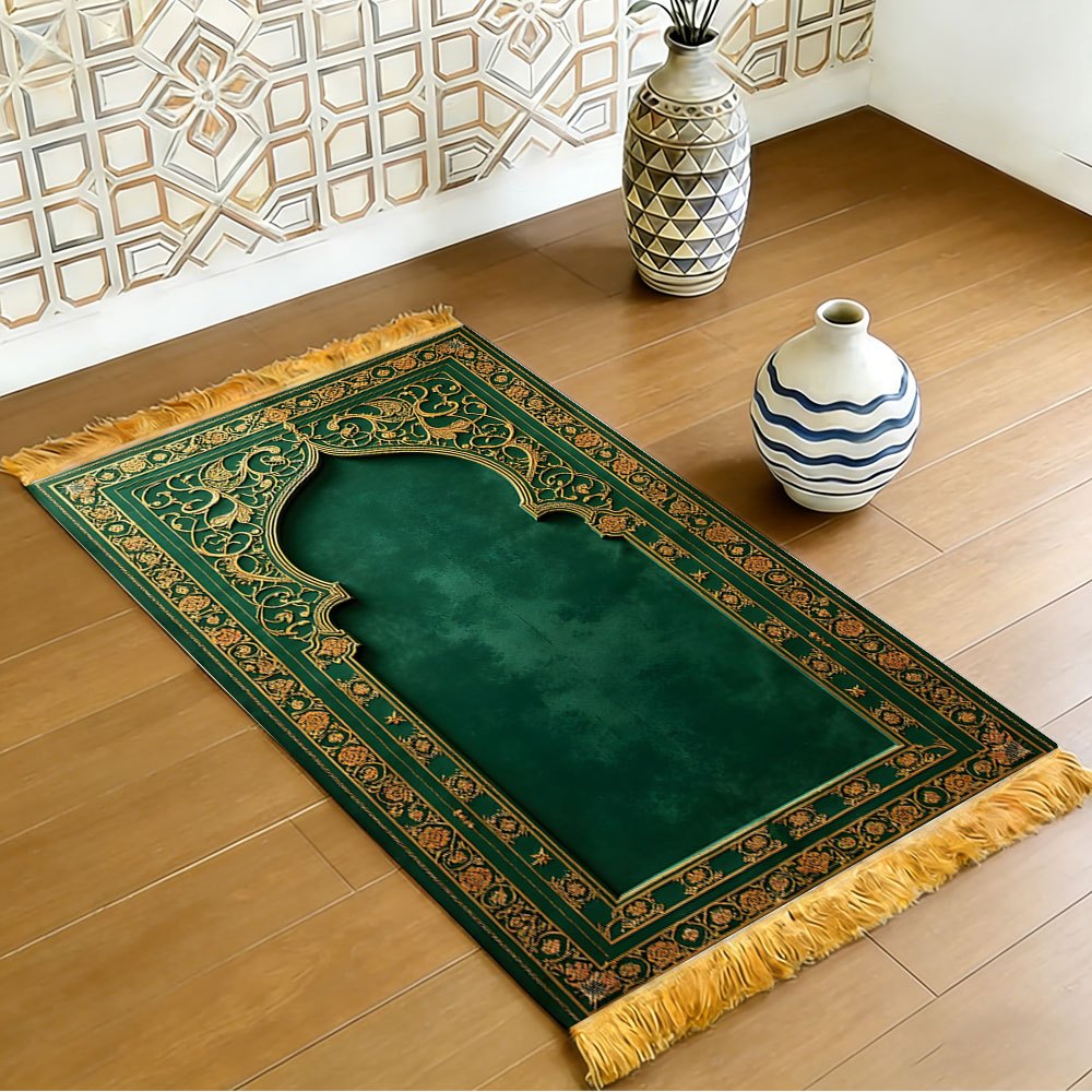 Dark Green Gold Floral Arch Is - đánh giá và giá Home Bathroom Carpet