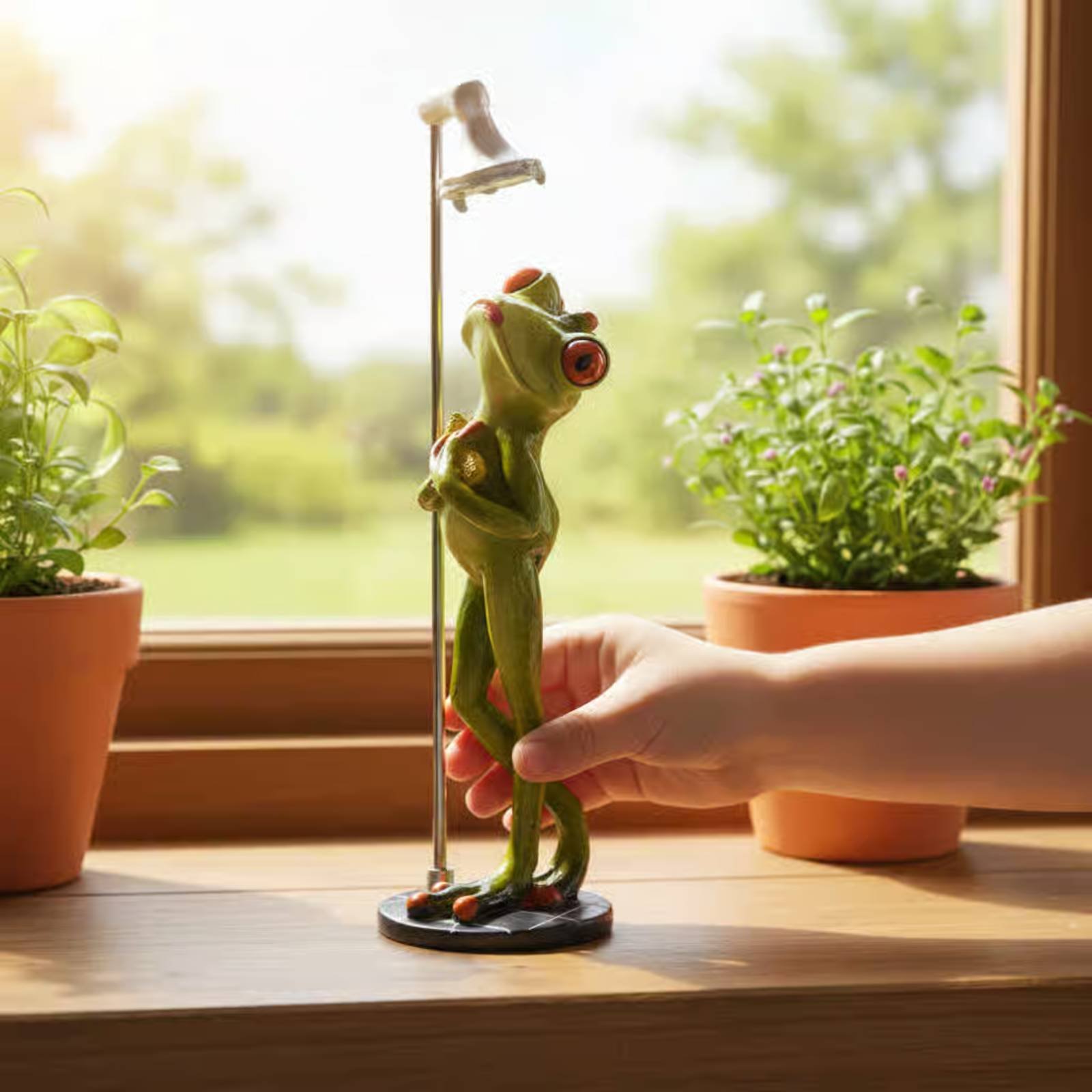 Showering Frog Figurine Novelt - đánh giá và giá Home For Bathroom