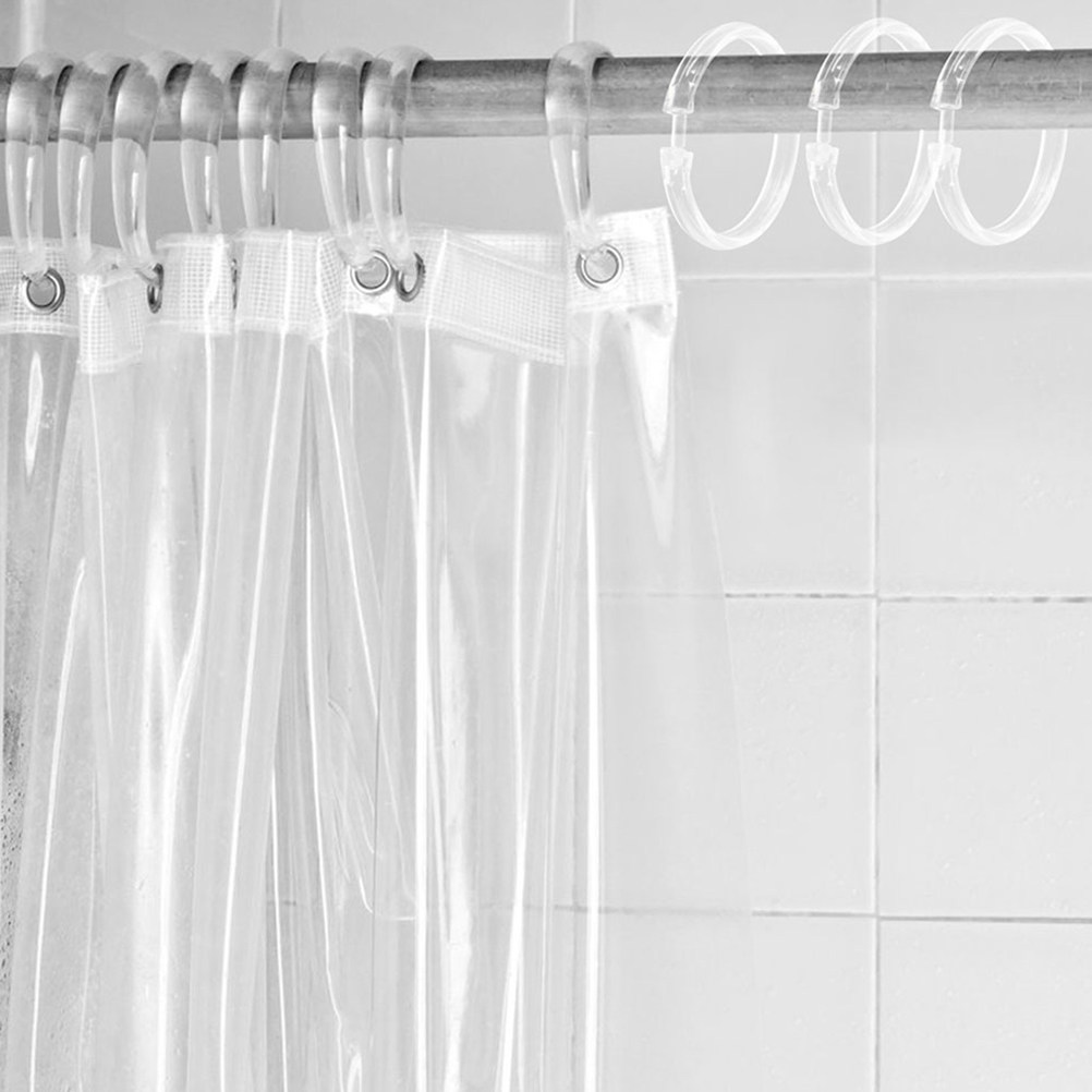 15Pcs Clear Shower Curtain Rin - đánh giá và giá Home Bathroom Design