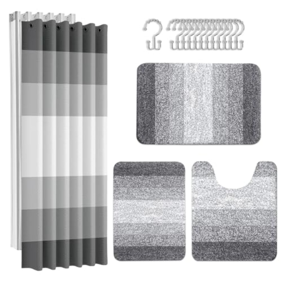 Bathroom Sets with Shower Curt - đánh giá và giá Shower Curtain Liner