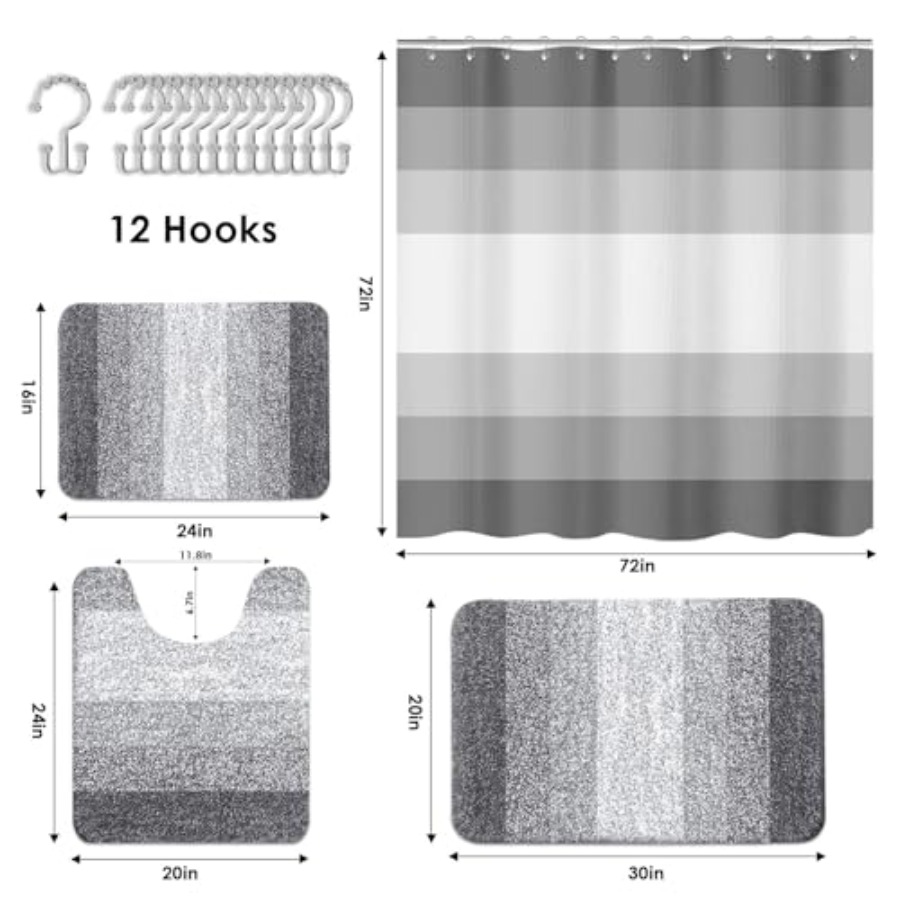 Bathroom Sets with Shower Curt - đánh giá và giá Shower Curtain Liner