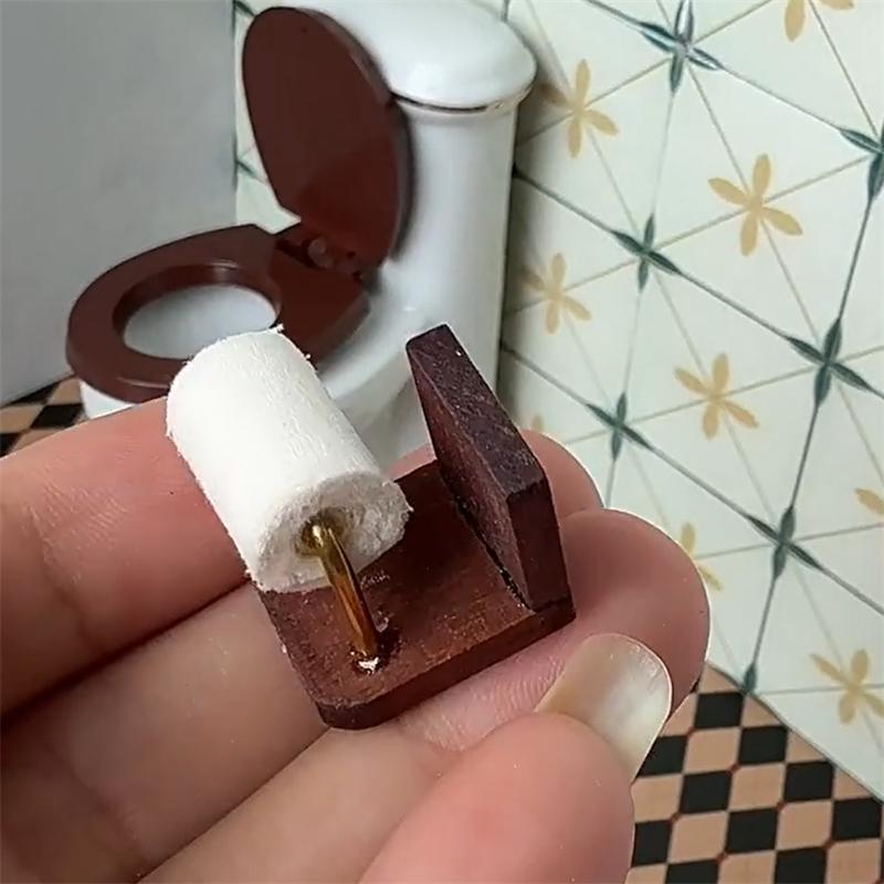 [J9]1:12 Dollhouse Miniature F - đánh giá và giá Toilet Paper Holder