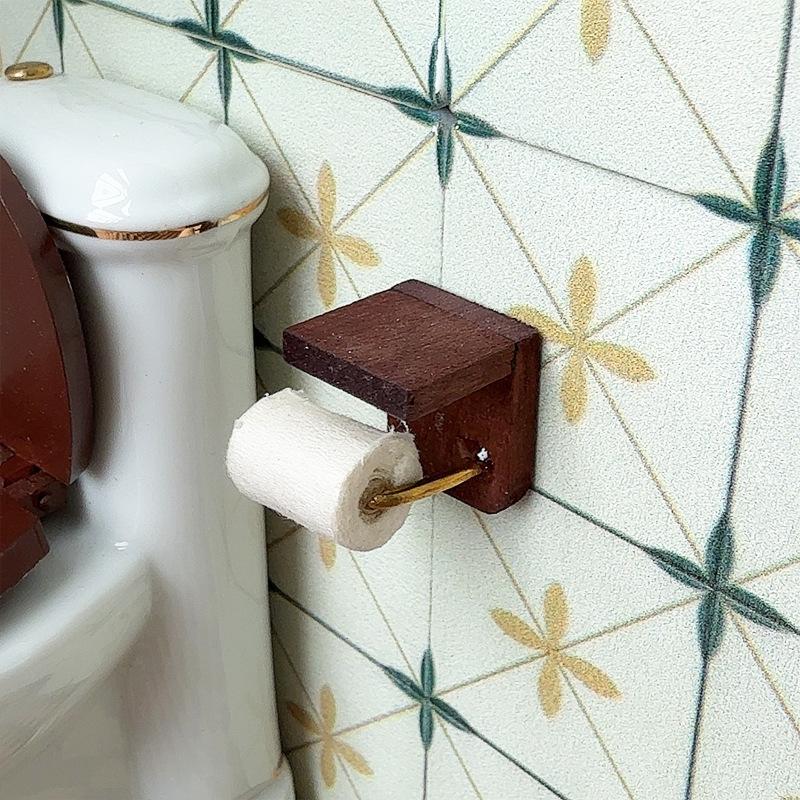 [J9]1:12 Dollhouse Miniature F - đánh giá và giá Toilet Paper Holder
