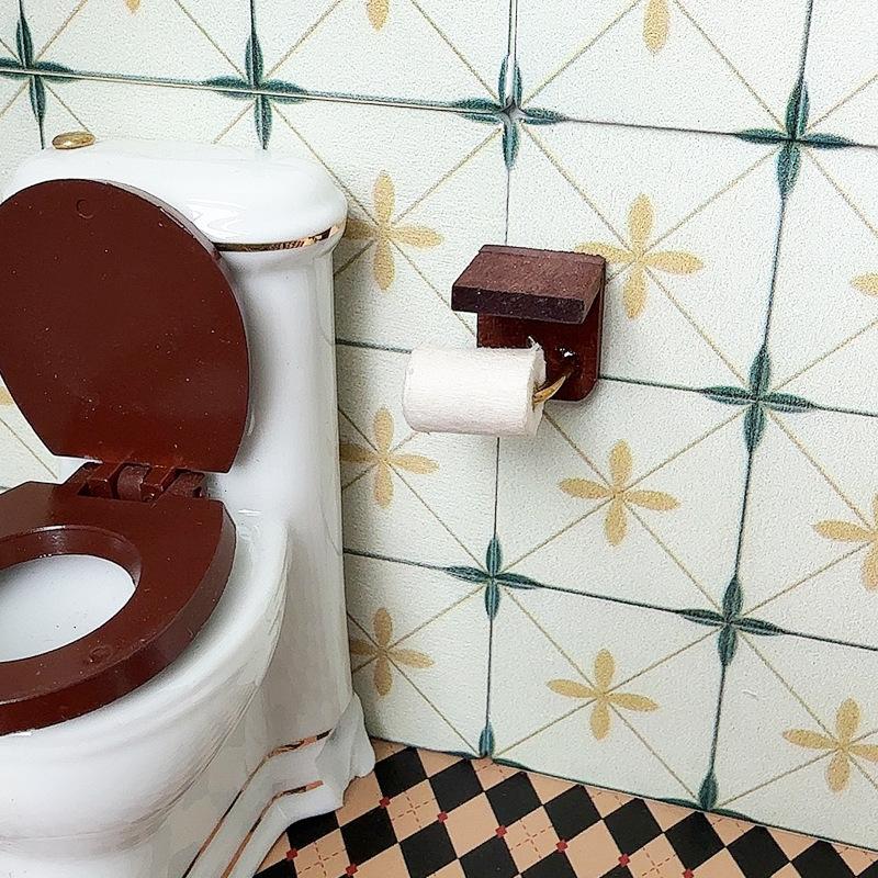 [J9]1:12 Dollhouse Miniature F - đánh giá và giá Toilet Paper Holder