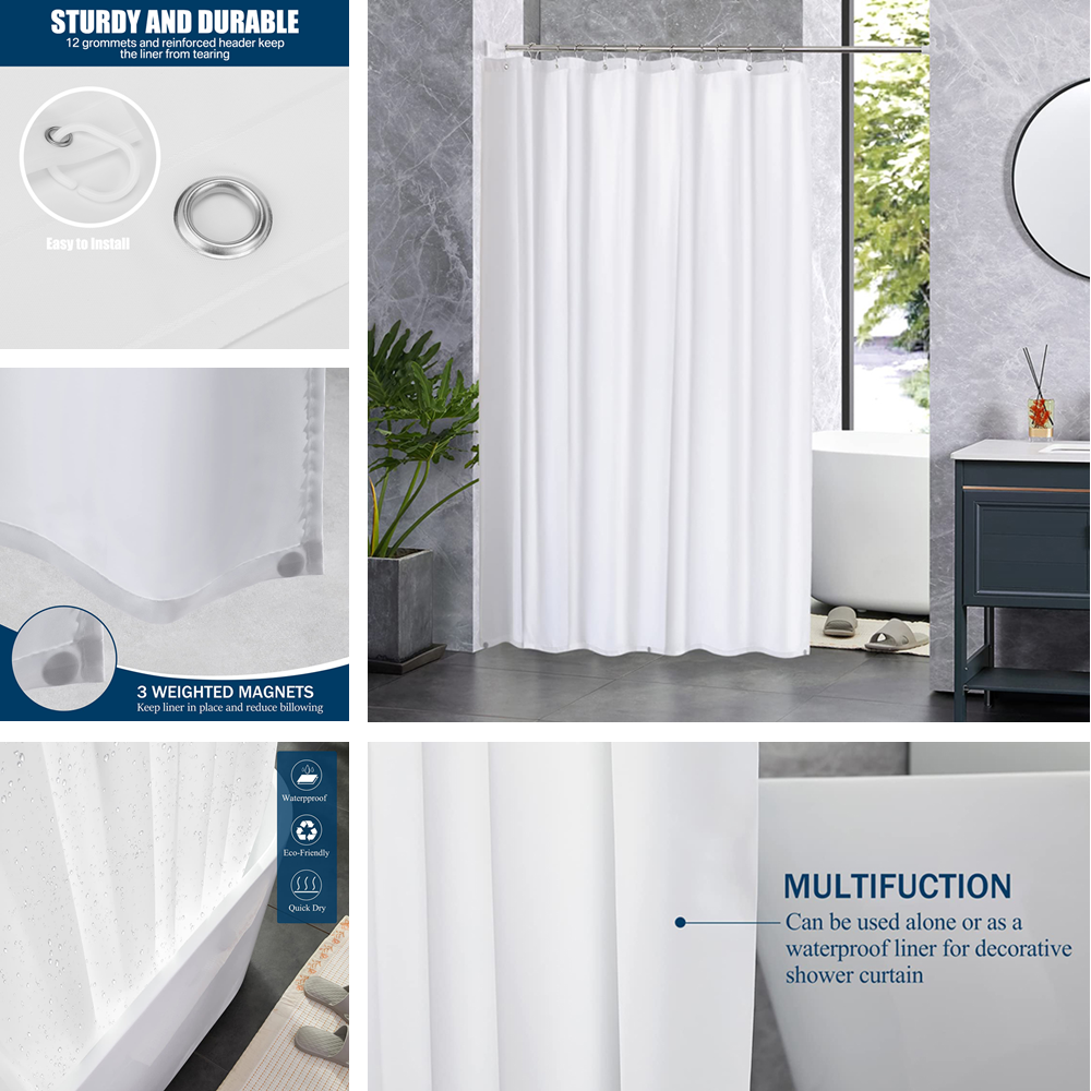 PEVA Shower Curtain Waterproof - đánh giá và giá Shower Curtain Liner