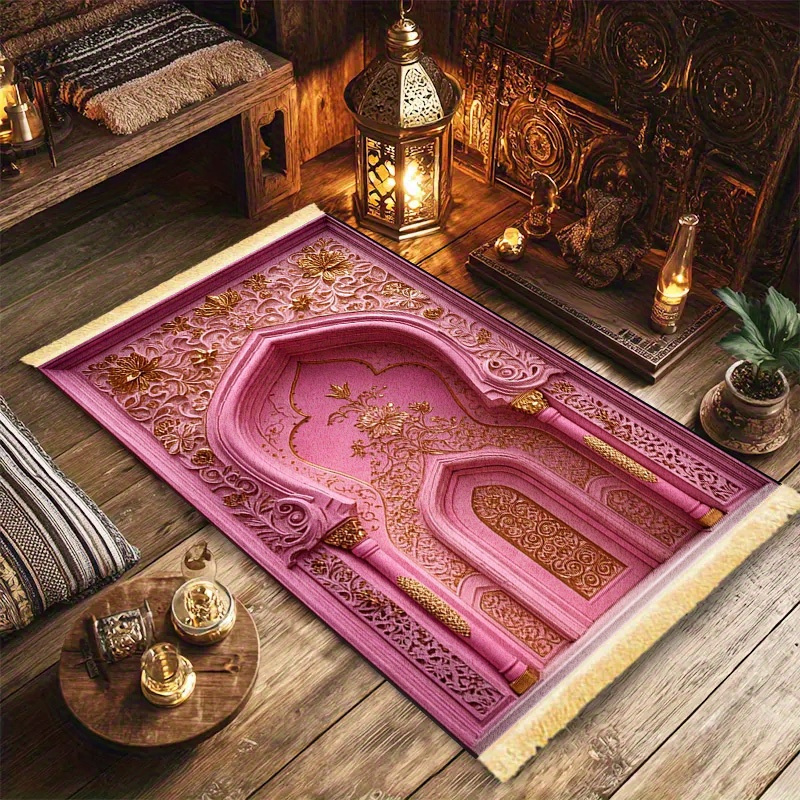 VIKAMA Pink Gold Arches Worshi - đánh giá và giá Home Bathroom Carpet