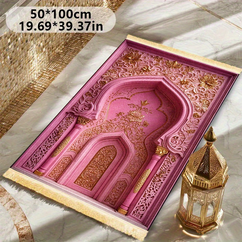 VIKAMA Pink Gold Arches Worshi - đánh giá và giá Home Bathroom Carpet