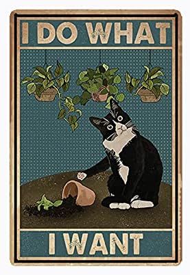 Vintage Metal Sign Cat Poser I - đánh giá và giá Home Bathroom Quotes