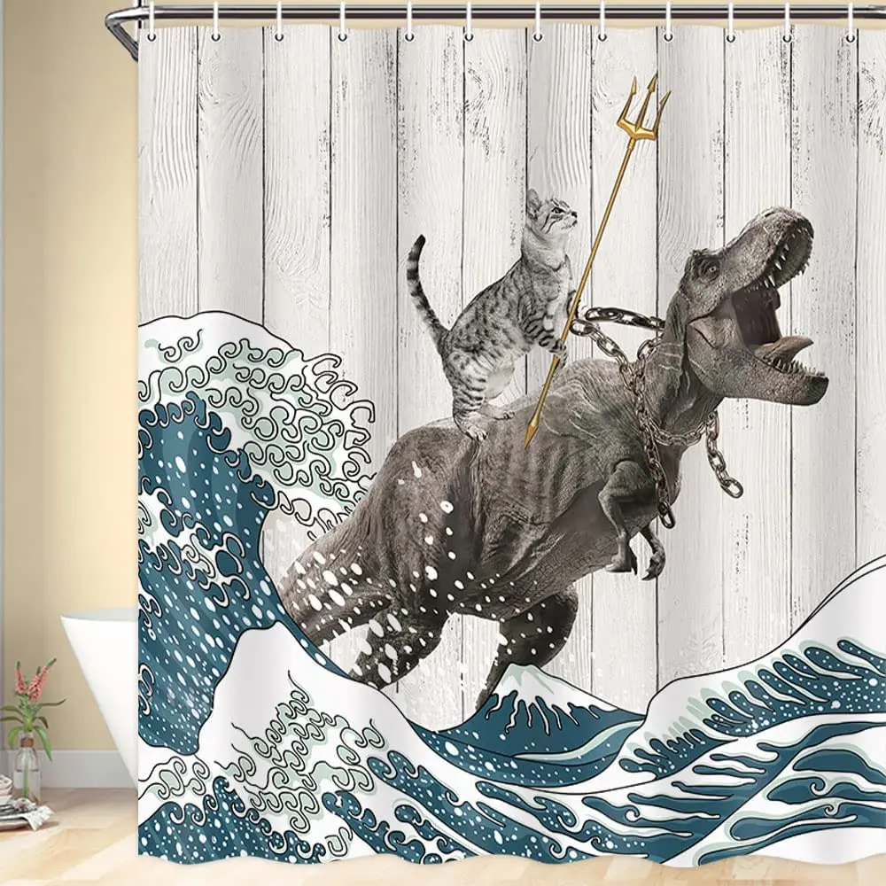 Funny Cat Shower Curtain, Cool - đánh giá và giá Shower Curtain Liner