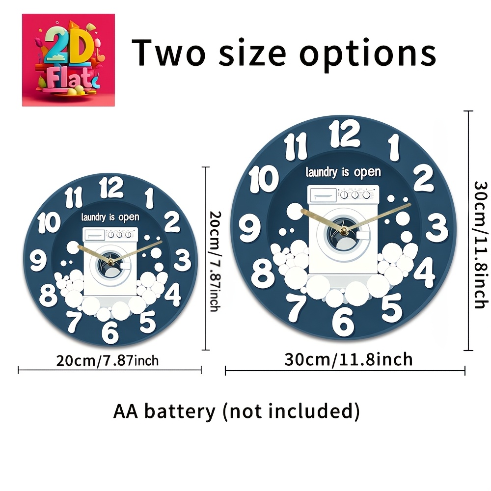 1pc Noiseless Hanging Clock, w - đánh giá và giá Home For Bathroom