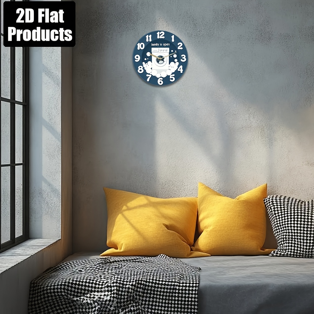 1pc Noiseless Hanging Clock, w - đánh giá và giá Home For Bathroom