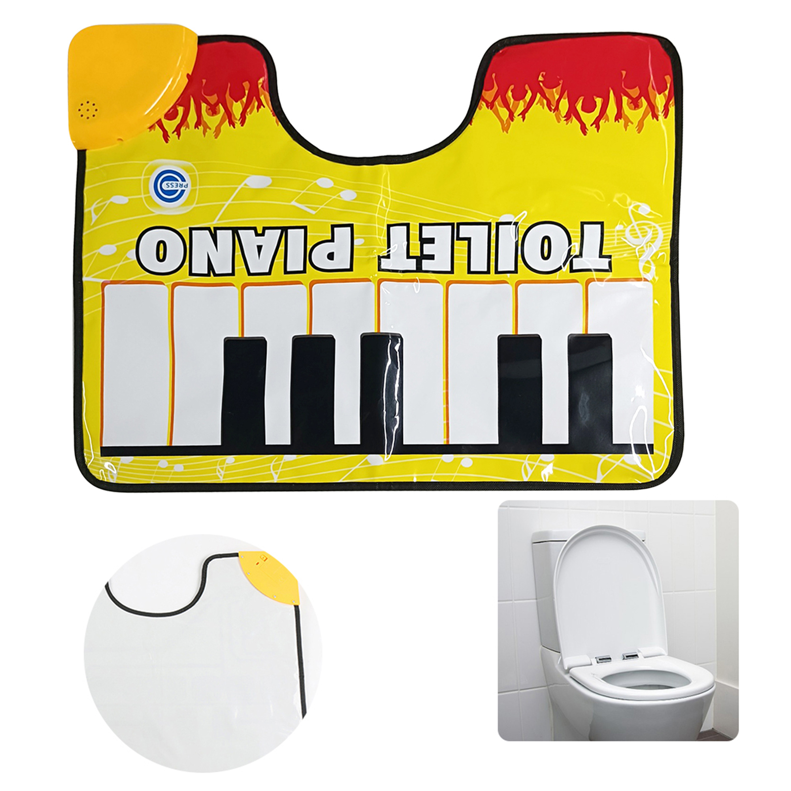 Toilet Piano Mat Novelty Potty - đánh giá và giá Home Bathroom Carpet