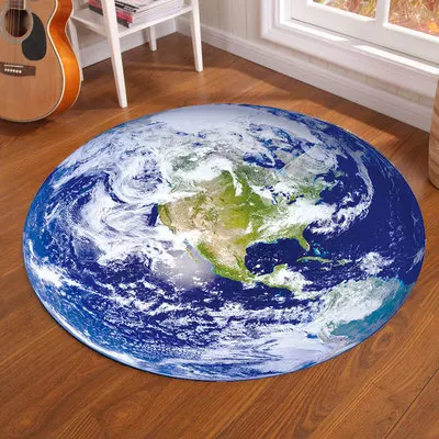 Galaxy Earth Moon Round Carpet - đánh giá và giá Home Bathroom Carpet