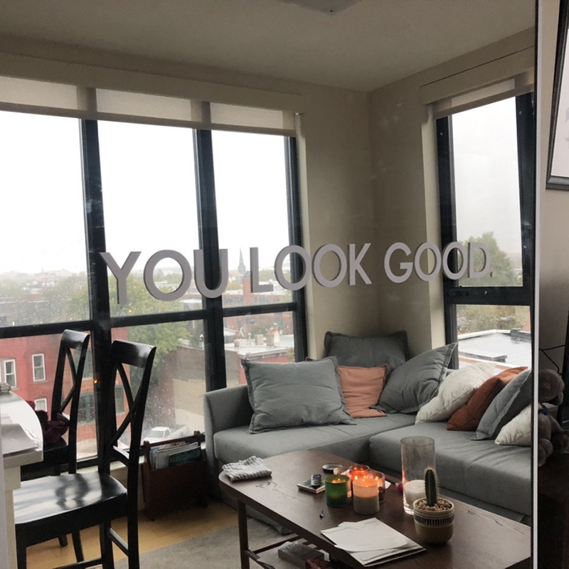 You Look Good Mirror Wall Stic - đánh giá và giá Home Bathroom Quotes