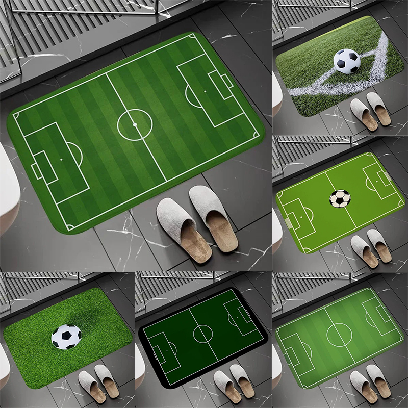 Soccer Field Pattern Door Mat  - đánh giá và giá Zara Home Bathroom Mat