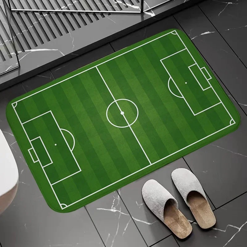 Soccer Field Pattern Door Mat  - đánh giá và giá Zara Home Bathroom Mat