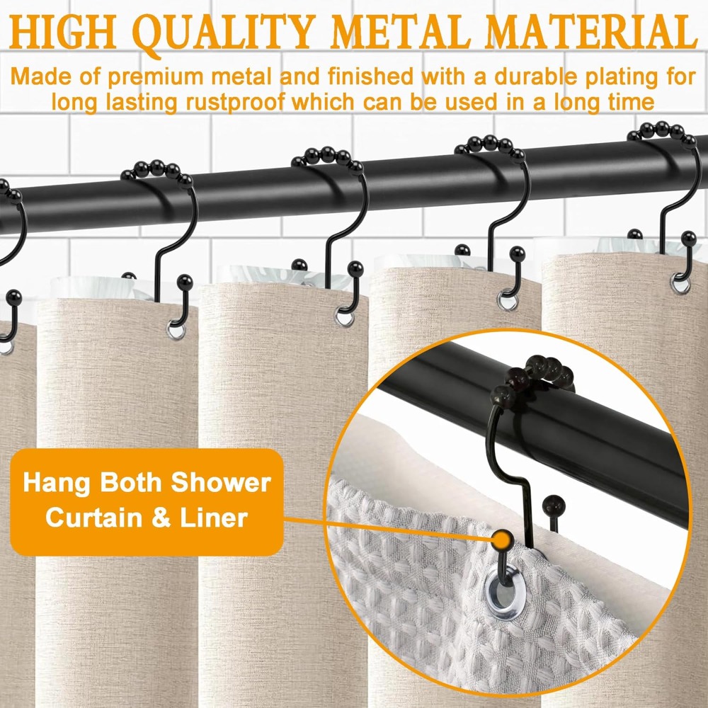 Shower Curtain Hooks, 12 Pcs R - đánh giá và giá Shower Curtain Liner