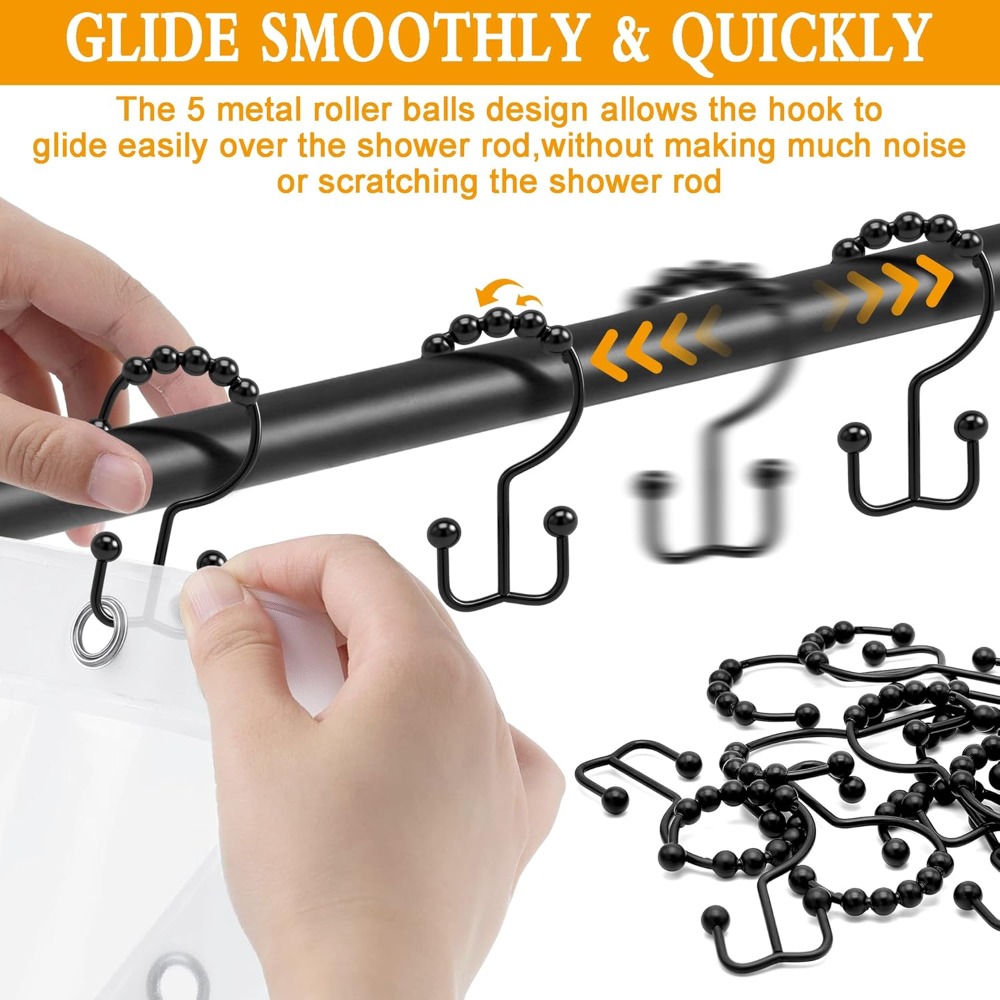 Shower Curtain Hooks, 12 Pcs R - đánh giá và giá Shower Curtain Liner