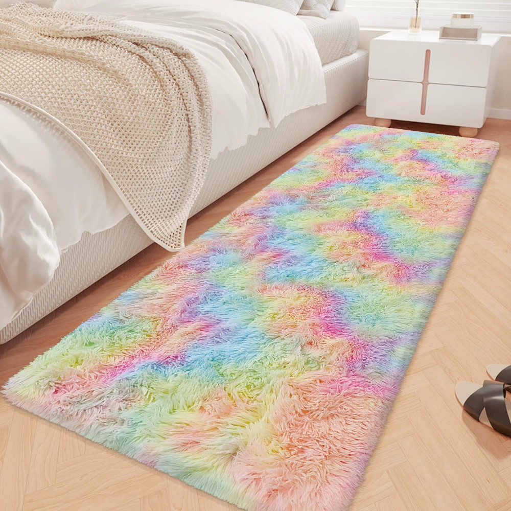 VIKAMA Gradient Blue Fluffy Ru - đánh giá và giá Home Bathroom Carpet