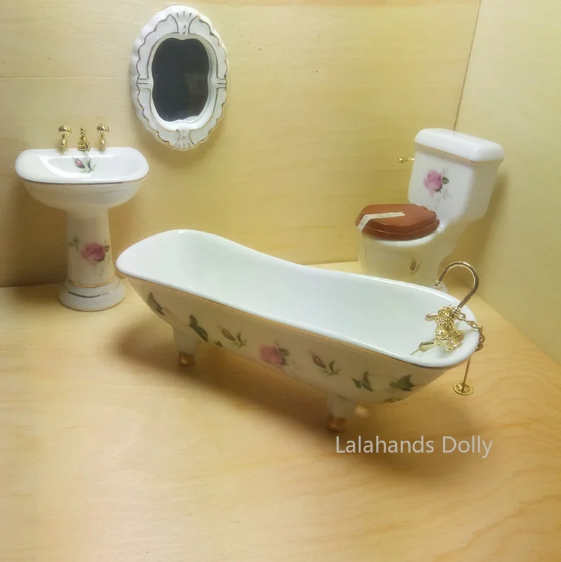 4pcs/set Dollhouse Mini Creati - đánh giá và giá Home Bathroom Furniture