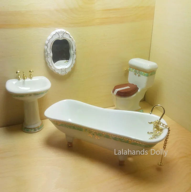 4pcs/set Dollhouse Mini Creati - đánh giá và giá Home Bathroom Furniture